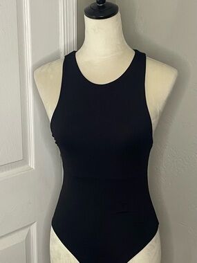 Zara Black Sleeveless High-Neck Bodysuit